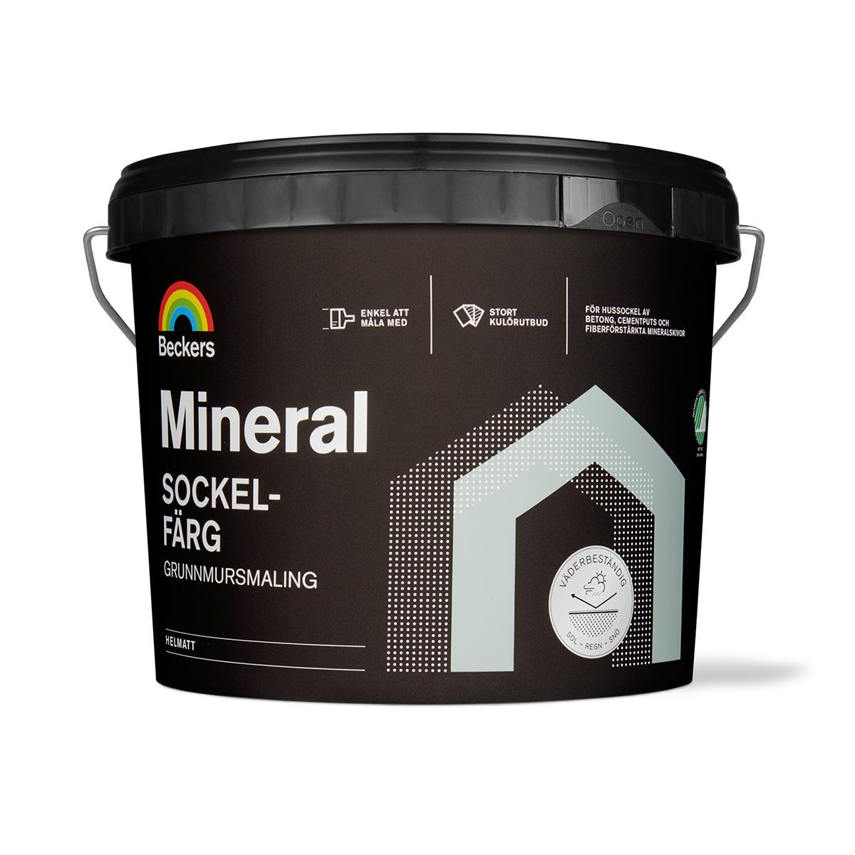 Sockelfärg Mineral 10 Svart 3 L